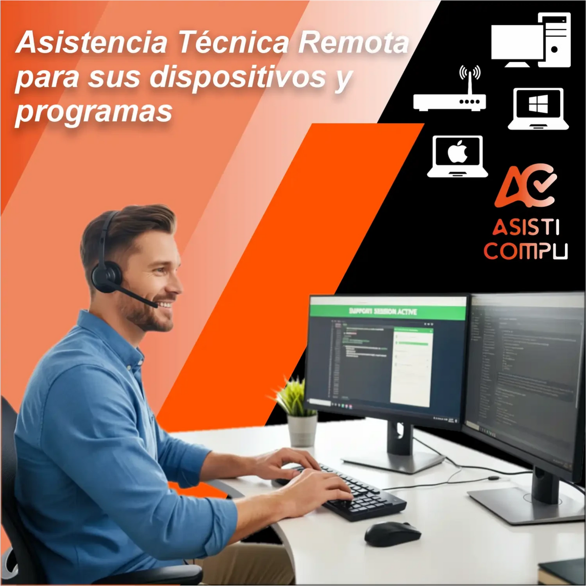 Asistencia Tecnica Remota 12 meses - Asisticompu