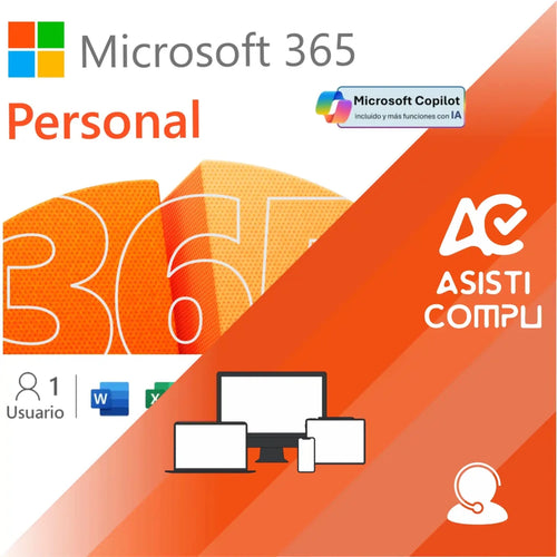 Asistencia Técnica Remota + Microsoft 365 Personal - Asisticompu